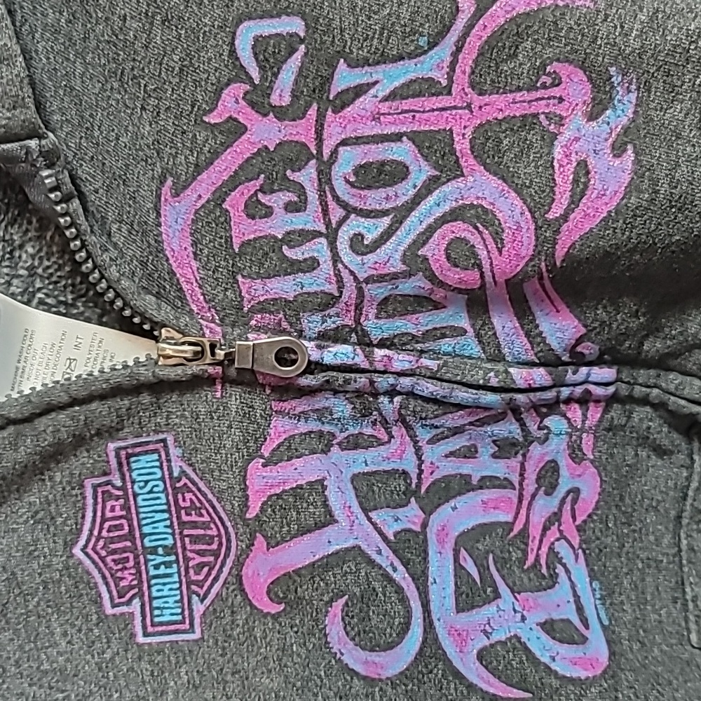 Harley davidson zip up hoodie girl's sz small Colorado - Picture 2 of 6
